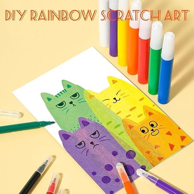 Rainbow Scratch Art